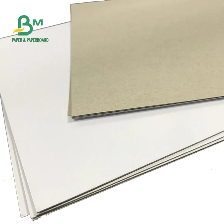 Coated single sided 300G 350G White Clay Coated Kraft Board / Duplex Board  Sheets