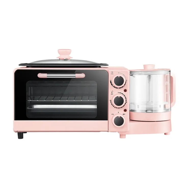 CUKYI máquina de desayuno multifunción 3 en 1, mini horno eléctrico de 8L,  cafetera, huevos, sartén, pan doméstico, pizza, horno, parrilla|breakfast  maker|breakfast machineoven electric - AliExpress
