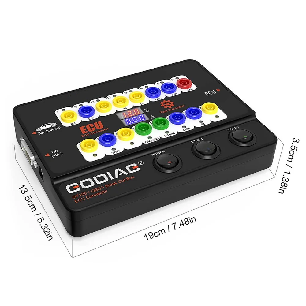 GODIAG Break Out Box Convert OBD1 Diagnostic Interface 16PIN Detector Breakout GODIAG GT100 PRO GT100+ AUTO OBD2 ECU Connector
