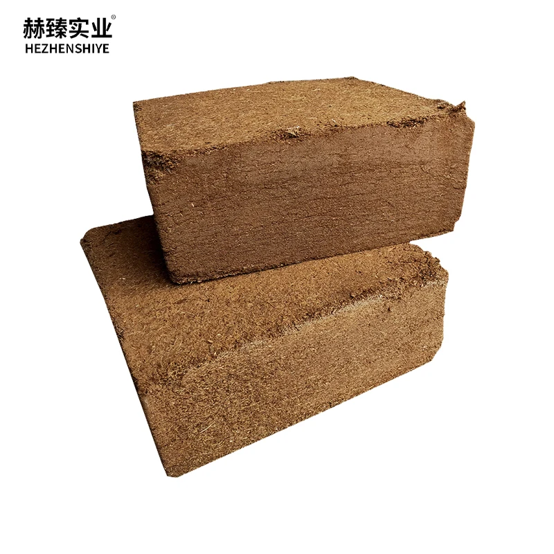 HZ Hezhen Coco Coir Peat Bricks Industrial Horticultural Planting for Growing Vegetables and Flowers Coconut Coir Brick