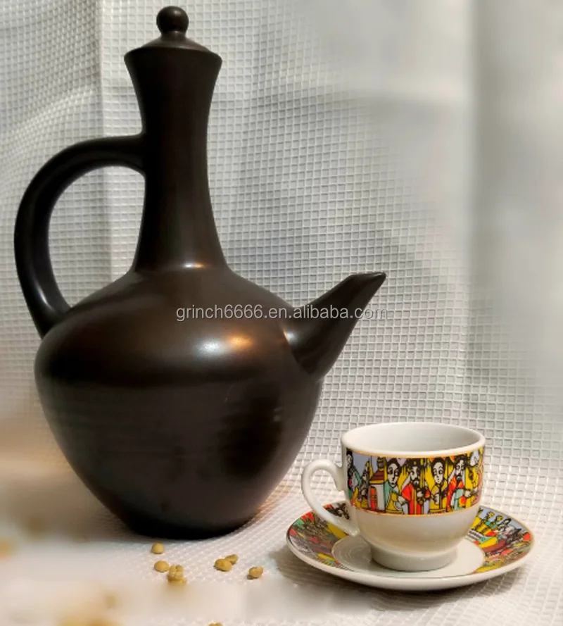 陶器エチオピアコーヒーポットJebenaセラミックコーヒーポット