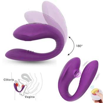 Portable Wireless Remote Control U Shape Wearable Vibrating Pantie Dildo Egg Vibrator Clit Sucking Vibrator Sex Toys For Women