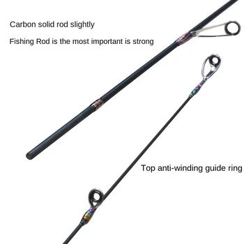 Cheery New Fuji Guide Ring Full Carbon Ultra Light 100g 2-Piece Luya Rod for River/Stream Fishing Weihai Factory – Rod – view 4