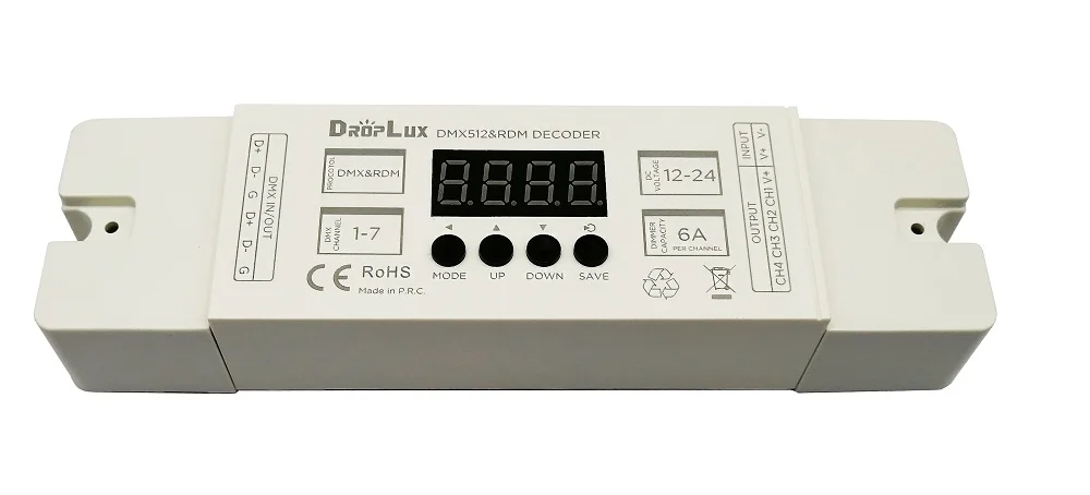 4CH 4 in 1 PWM Adjustable DMX RDM Led Dmx Decoder RGB Controller DMX512 Decoder RGBW