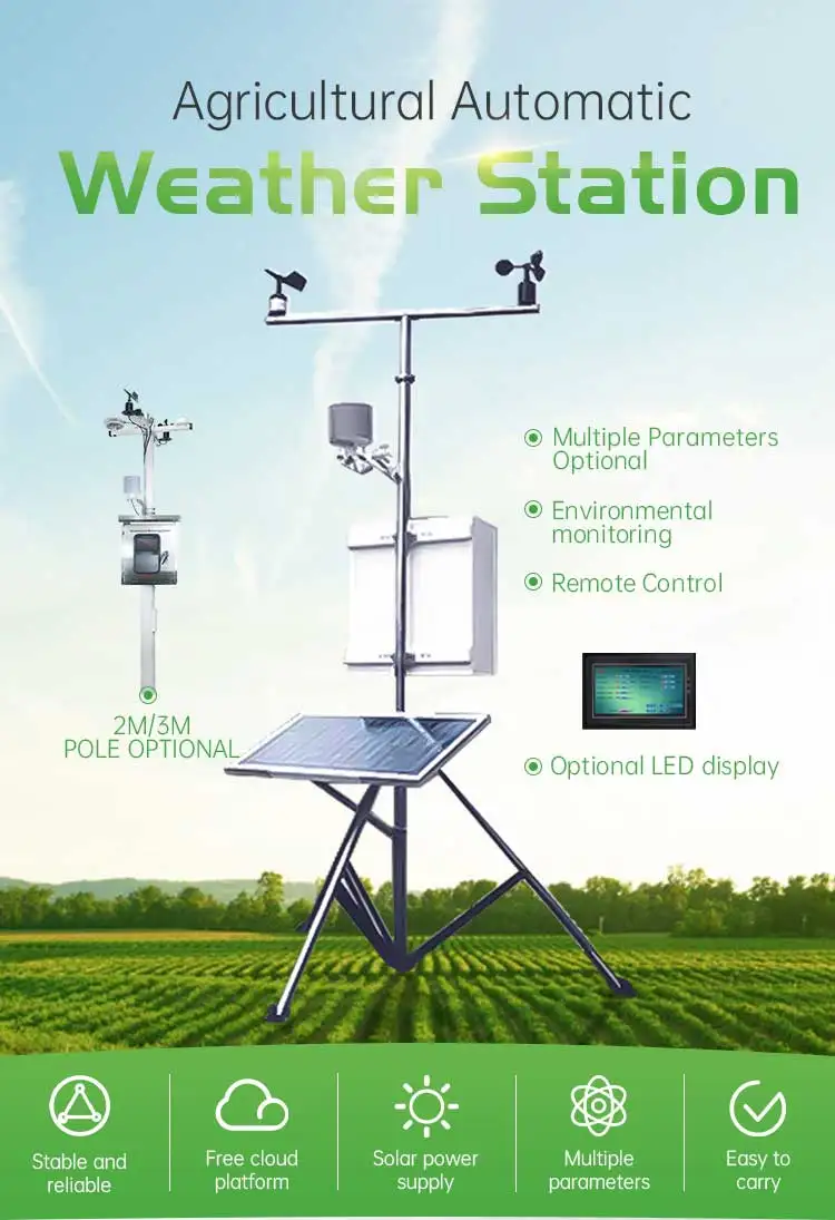 RK900-01 Professional Wireless Automatic Weather station With Solar system and Wifi Transmission