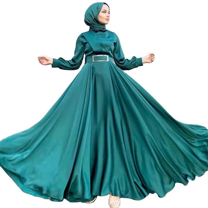 slim fit dress slacks 2 Pieces Set Abaya Dress For Muslim Women Modest Fashion – Urgarment main image 0