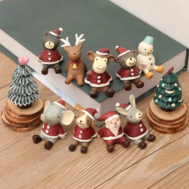 Zakka grocery Office desktop resin crafts Christmas gift animal ornaments