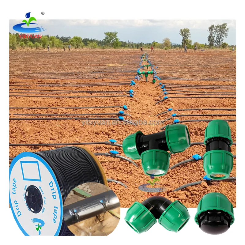 Agricultural 1 Hectare Greenhouse Drip Irrigation System Flat Emitter Irrigation Pipe with Drip Tape Watering Design