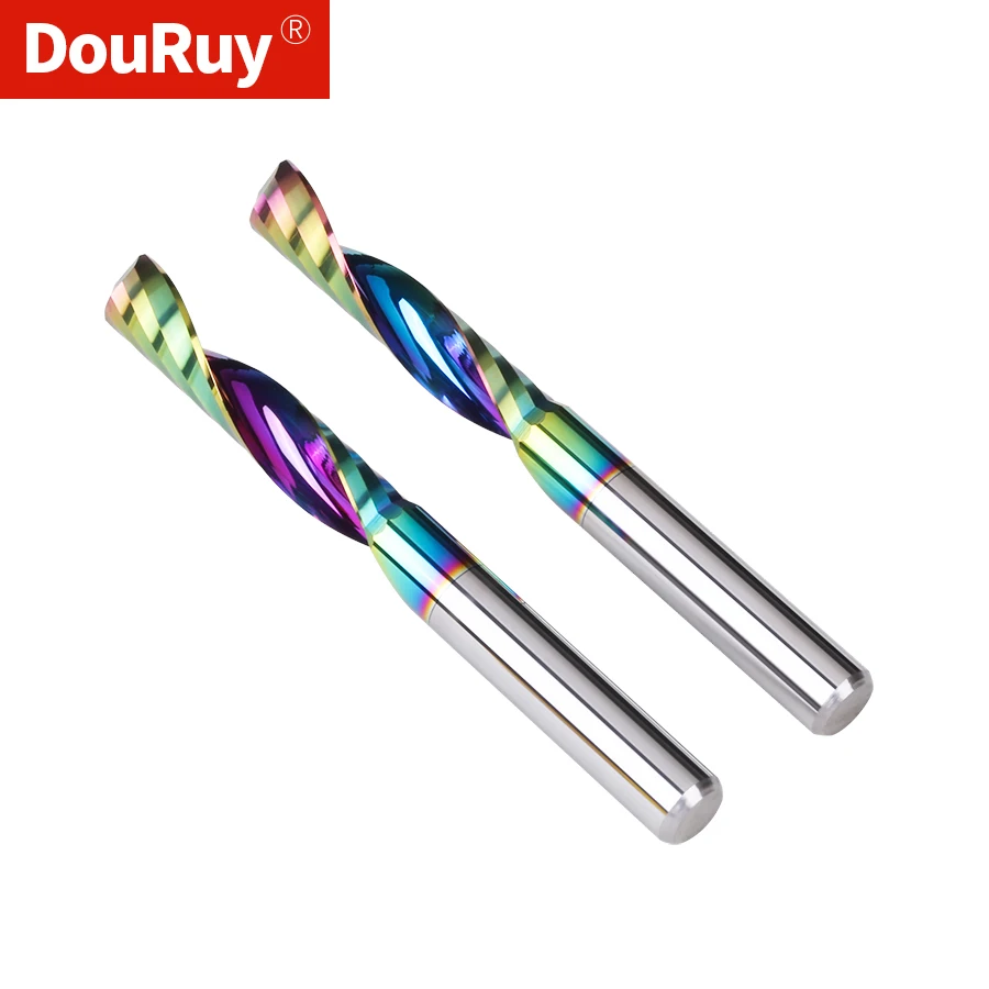 Douruy 3a 1 Flute Spiral Bit End Mill Single Flute Milling Cutter O ...