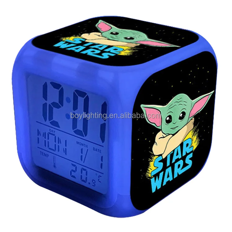 Dessin Anime Mignon Bebe Yoda Reveil Led Changement De Couleur Reveil Numerique Buy Bebe Yoda Horloge Alarme Horloge Bande Dessinee Horloge Product On Alibaba Com