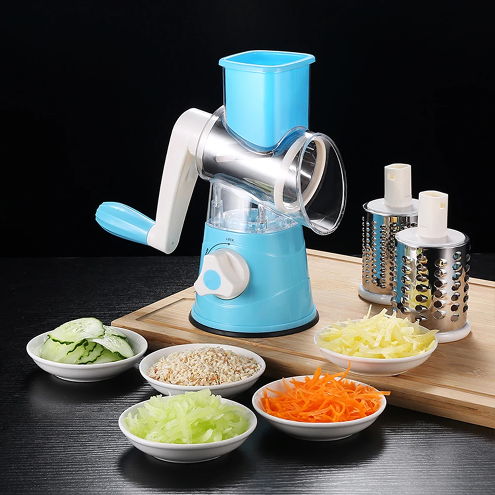 Source IN STOCK Spiral Slicer Drum Grater, Fast Fruit Cutter