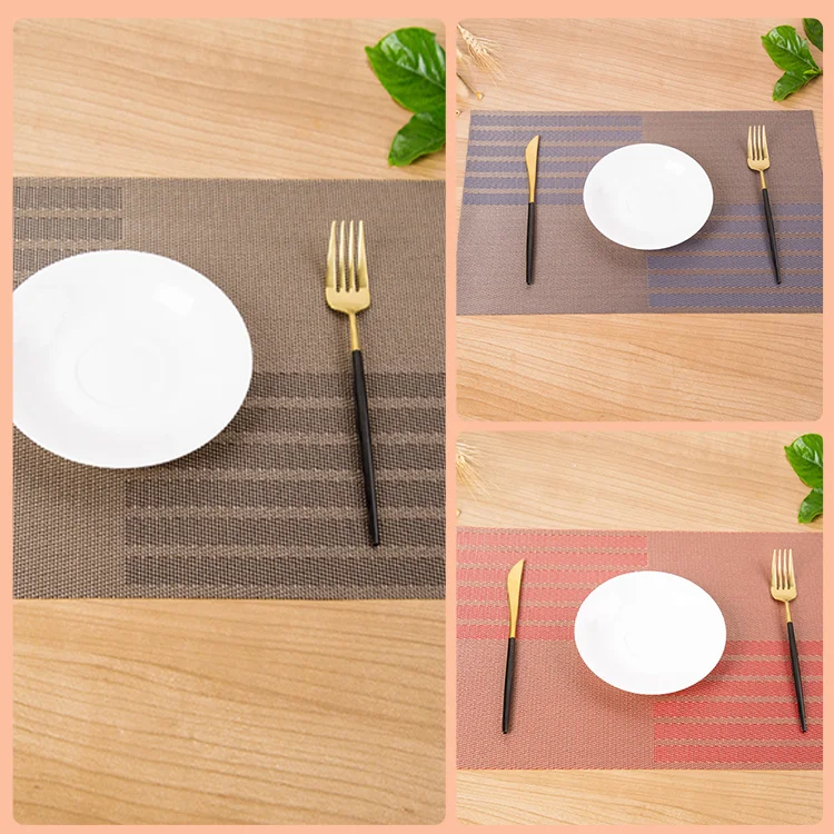 European Gold Stamping Table Mat Placemats For Dining Table Luxury