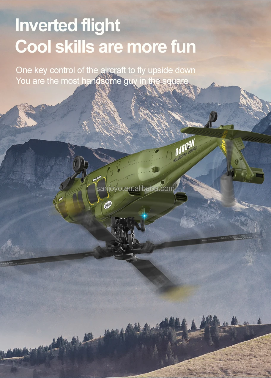 New Arrival SJY-K200 RC DRONE 2.4G RC Helicopter  Four-Blade 6-Channel Helicopter Real Aircraft Remote Control Helicopter Toys