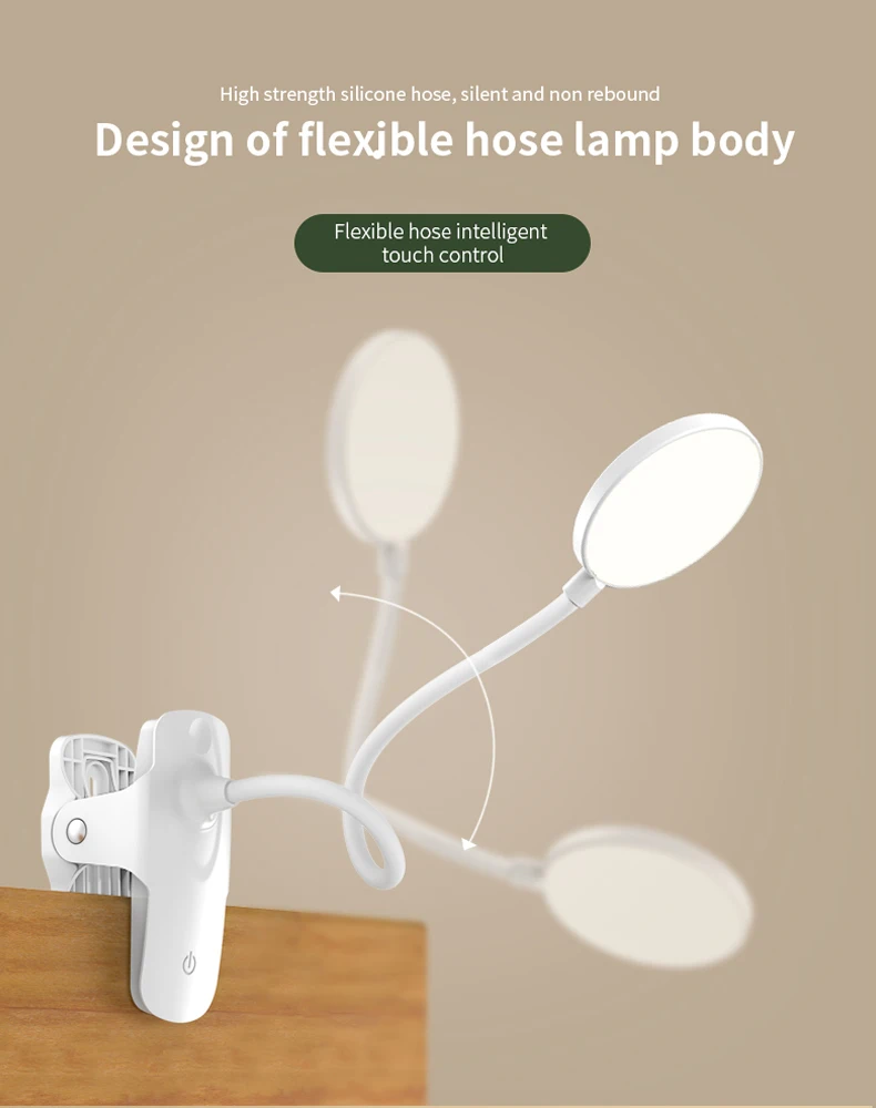 Cold light minimalist led reading desk lamp bedroom desk lamp desktop study creative clip small table lamp