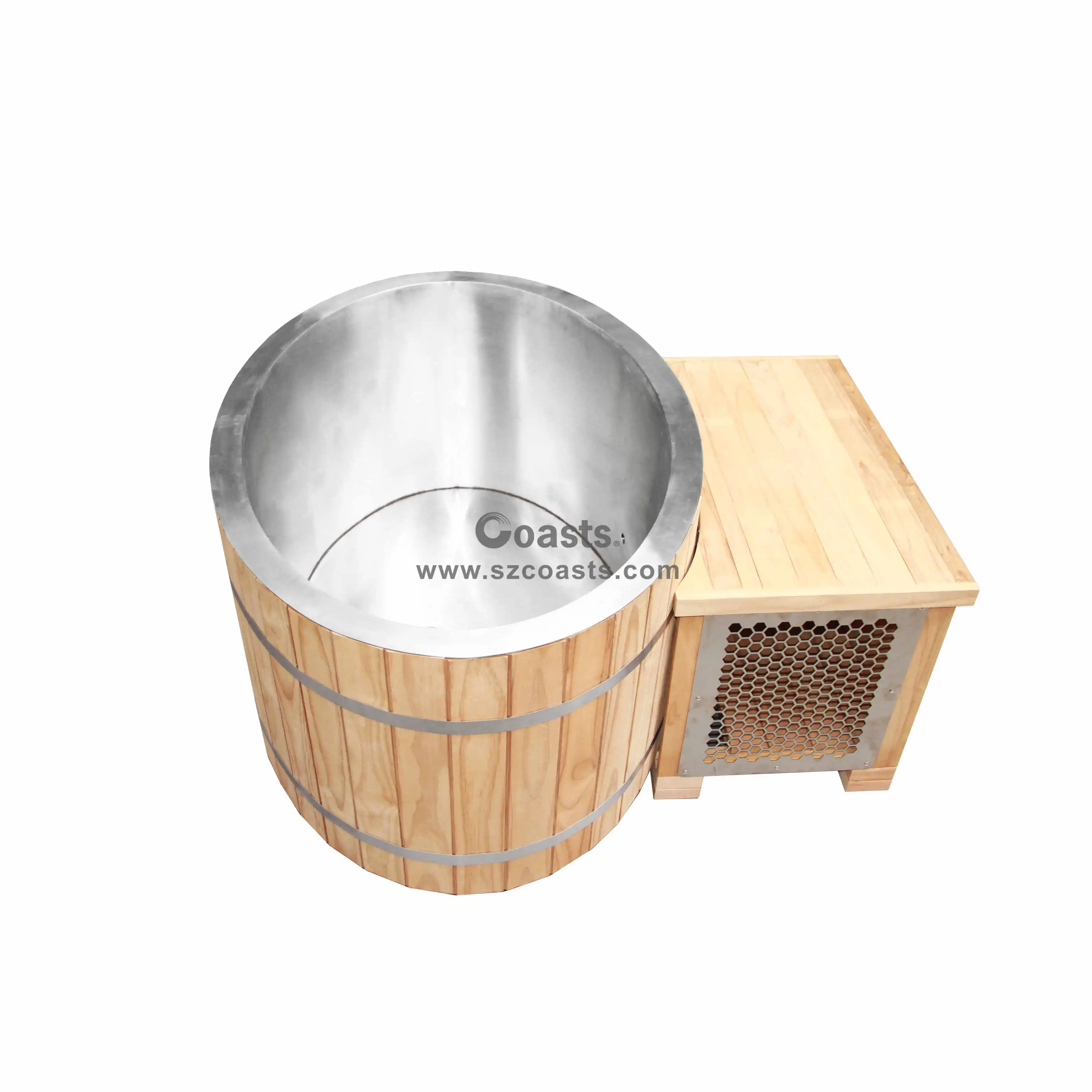 Ice Bath Fitness Recovery Cold Plunge Wooden Tub With Stainless Steel Liner Buy Cold Plunge