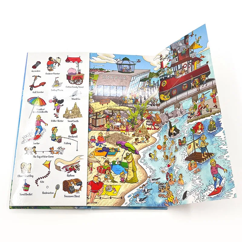 Custom High Quality Children's Hardcover Board Book Printing Services Full Colour Cardboard Kraft Corrugated Board Duplex Board manufacture