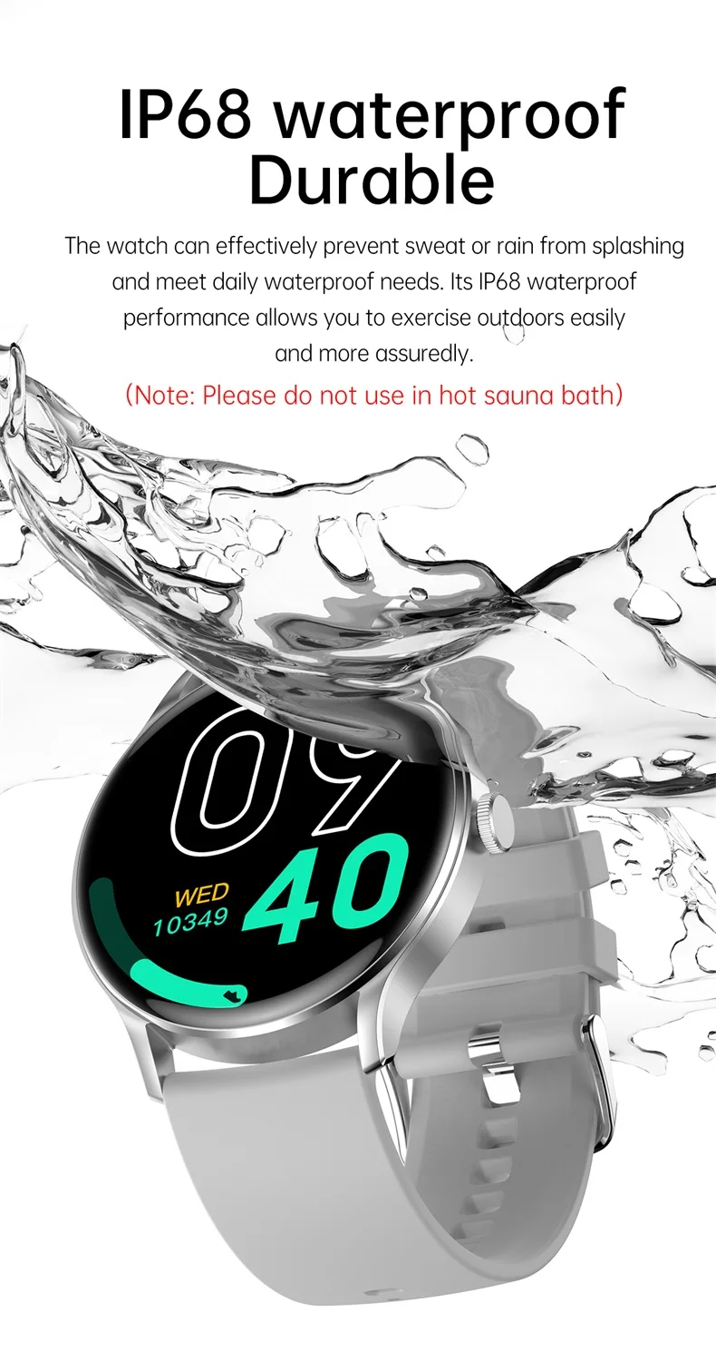 New Fashion Women HK33 Smart Watch for Lady 1.28" HD Round Display Health Monitor BT Call NFC Sport Reloj Smartwatch (19).jpg