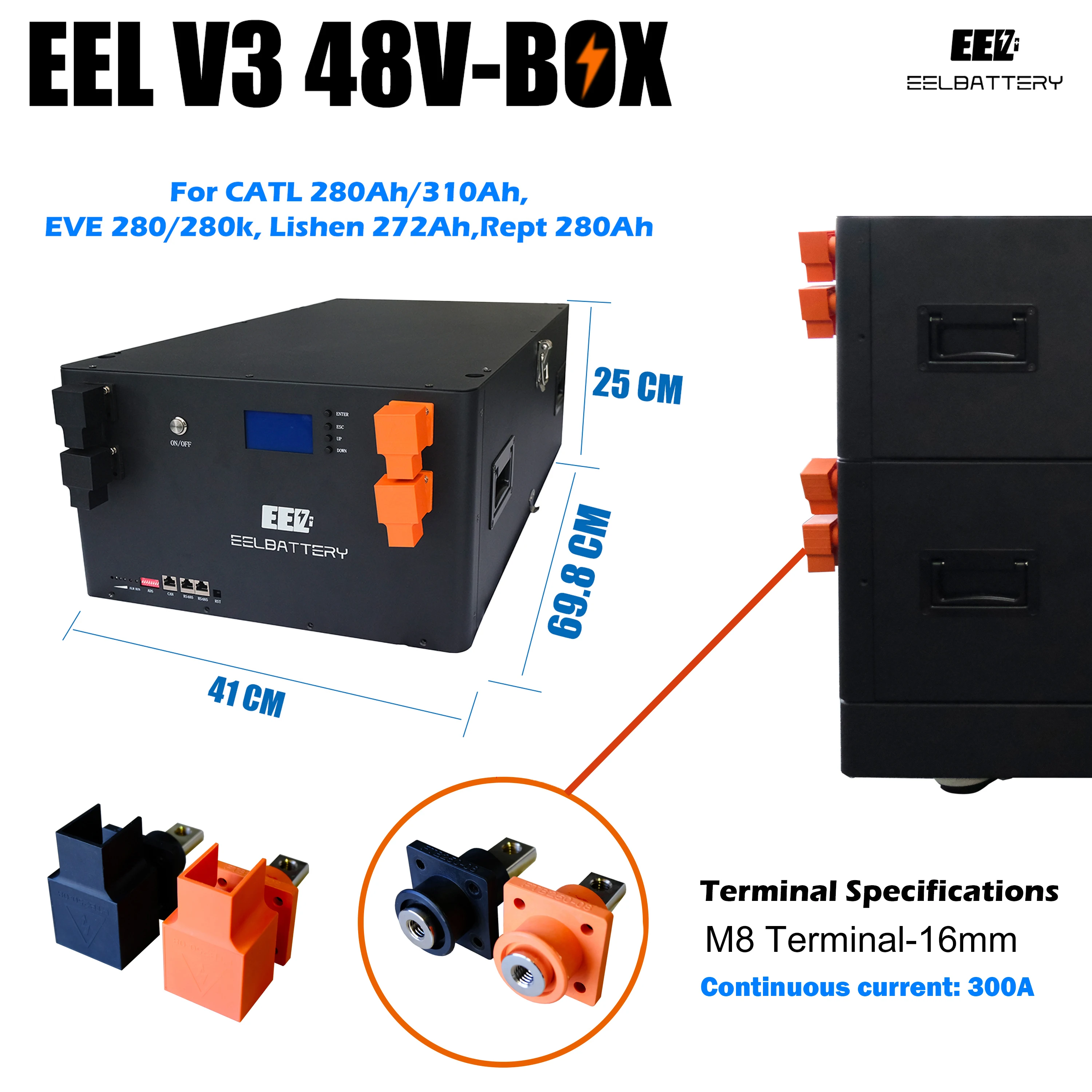 Eu Stock Eel Batterie Gehuse 16s 48v 280ah 300ah 15kwh 20kwh 100kwh ...