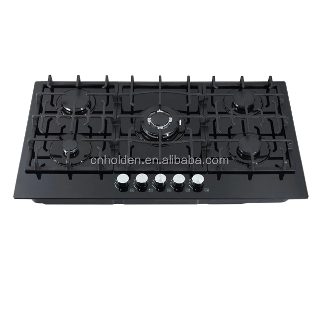 Factory Good Price Gas burner 5 Burner Glass Built in Gas Stove 5 burner Counter Top