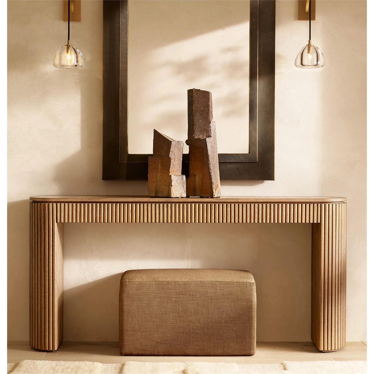 Modern Restoration Bedside Wall Lamps Light Brass Crystal Glass