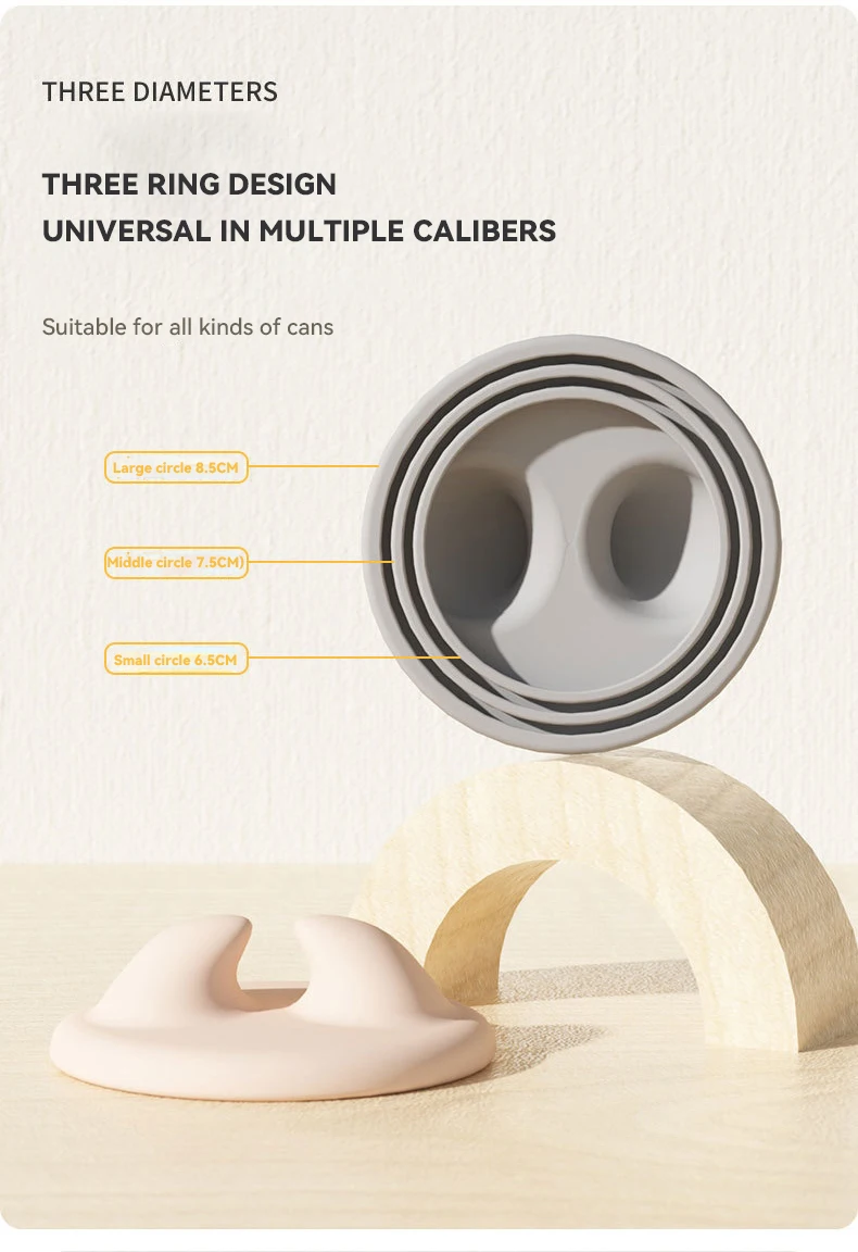 Pet Cat Can Seal Cover Dog Cat Can Opener Scoop Jar Seal Fresh-keeping Silicone Can Lid details