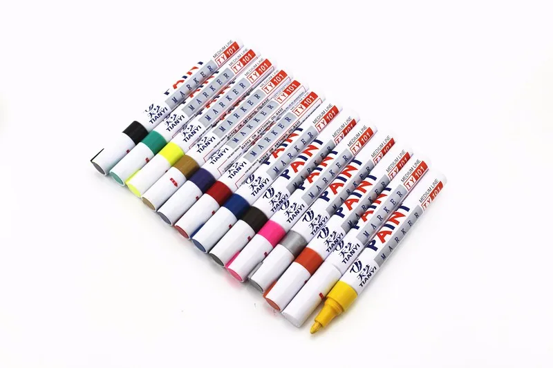 Permanent Oil Based Paint Markers Medium Tip Quick Dry Waterproof  Marker for Metal Wood Plastic Rock Painting Stone