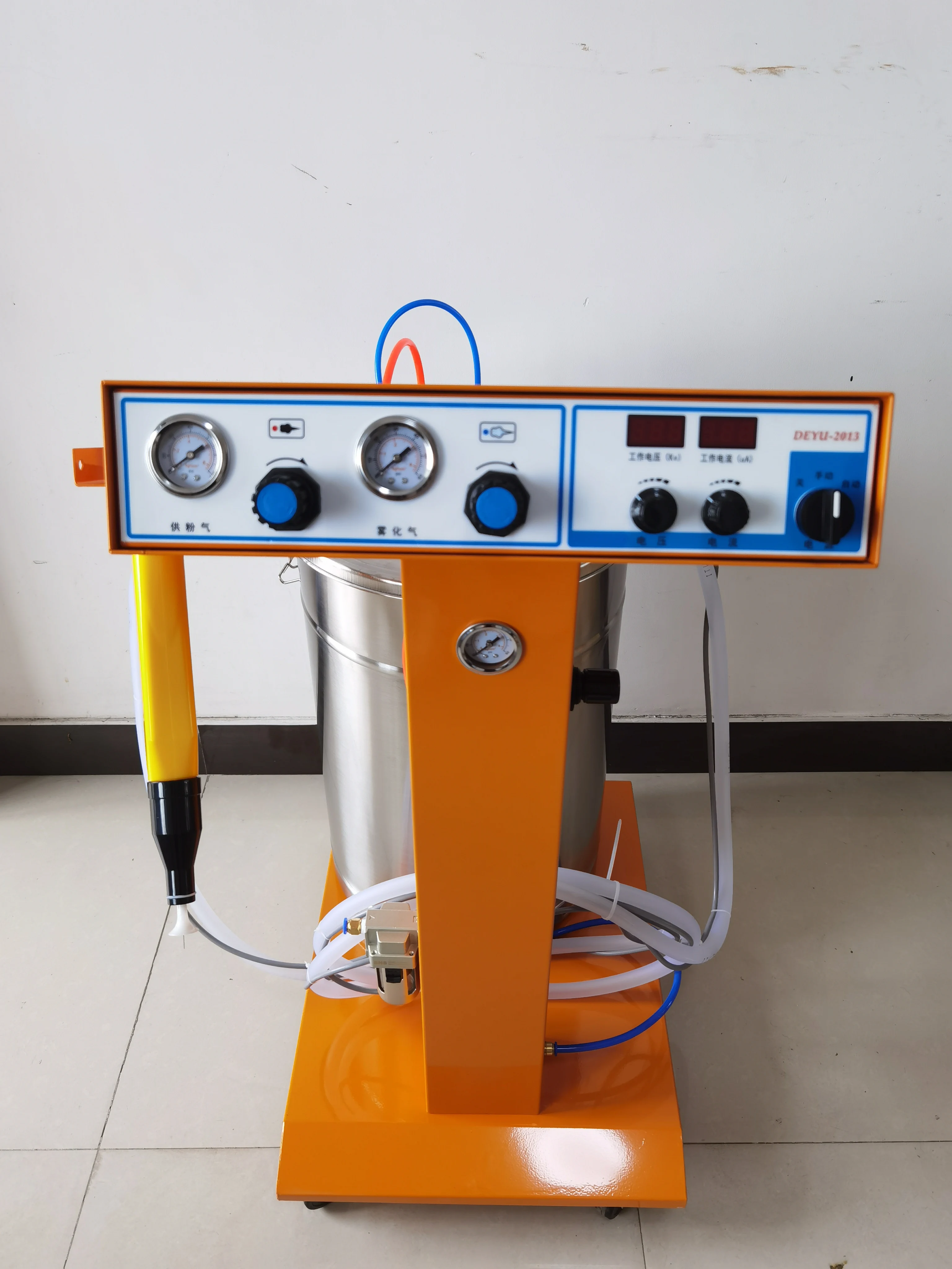 Manual Electrostatic Powder Coating Spray Gun and Machine with PLC ...