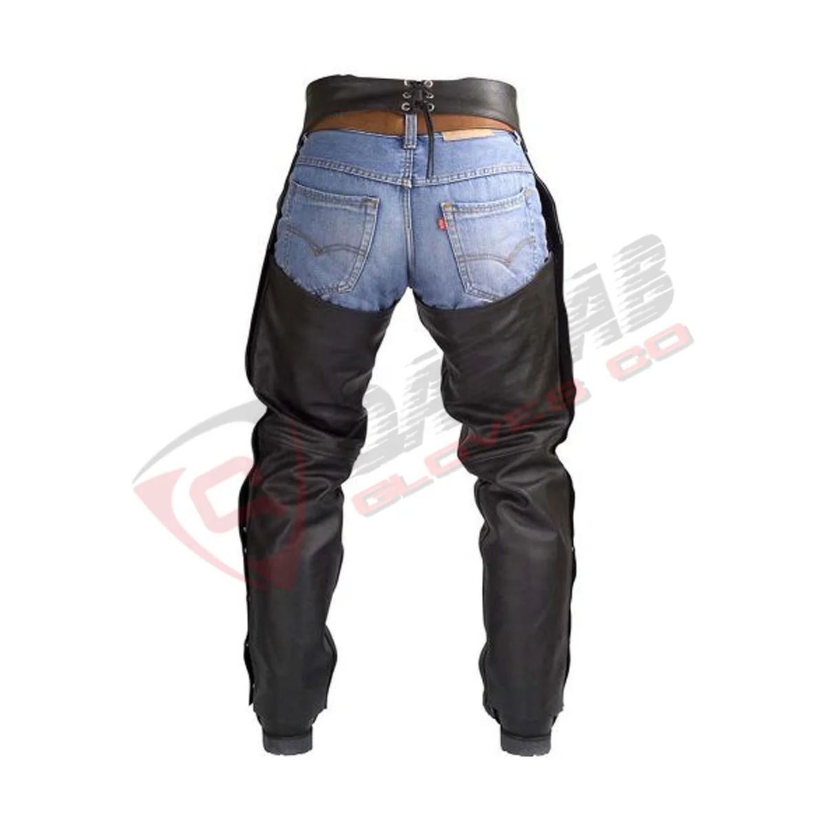 Pantalon Jeans En Cuir Vachette Roleff - Taille 54 - Noir - Neuf Sans étiquette - Coupe Droite Homme