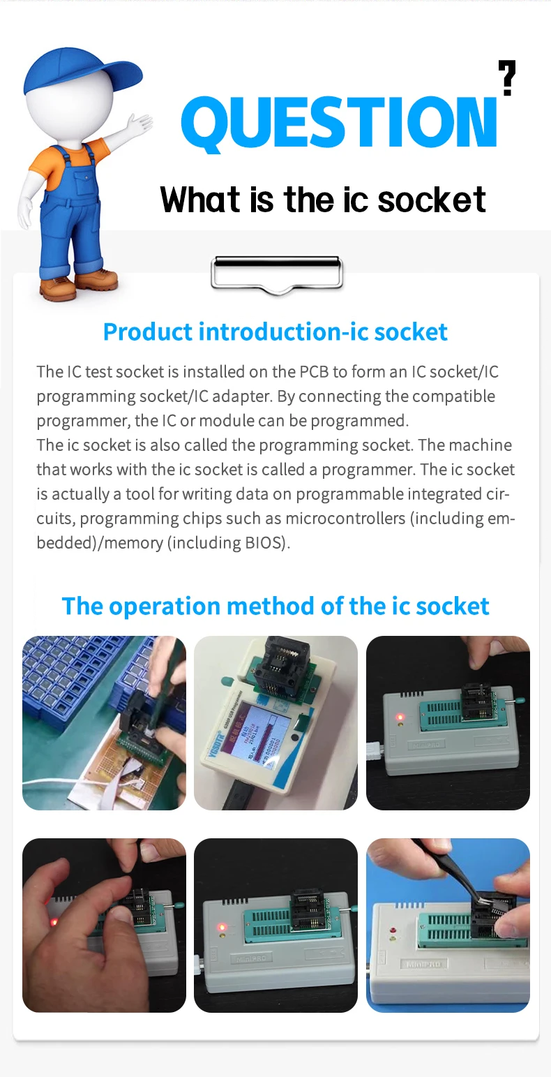 Sop8 Ic Socket Ic Programming Adapter Socket For Sop8 Chips 150mil ...