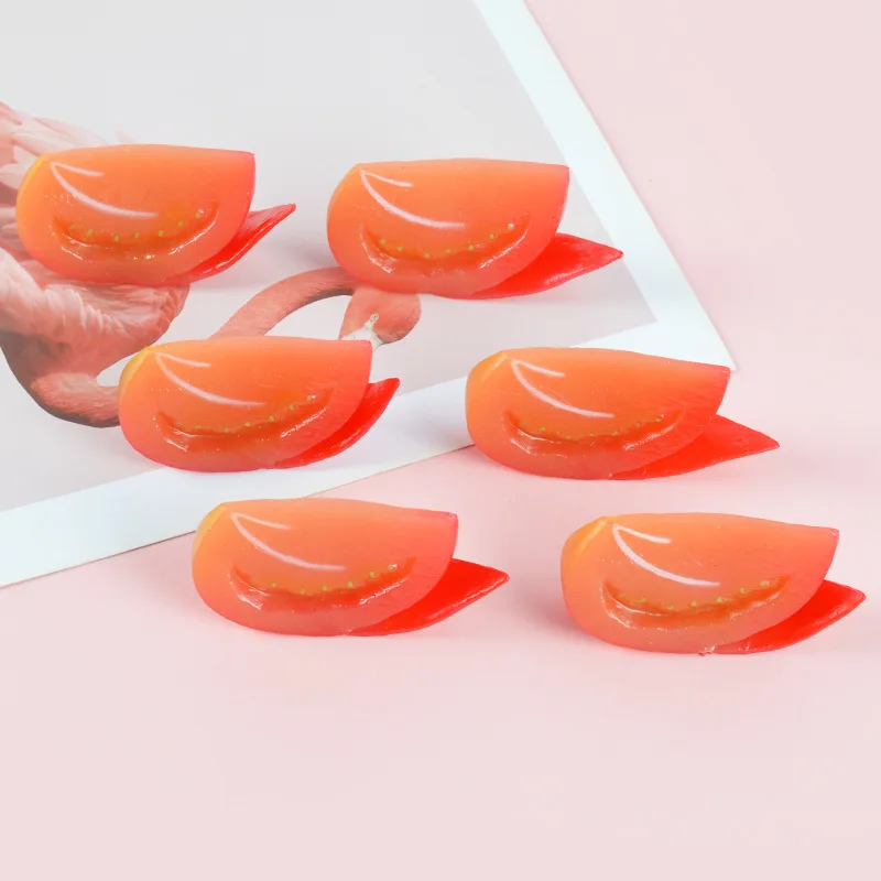 Simulated tomato slice model display fake vegetable tomato ornament prop