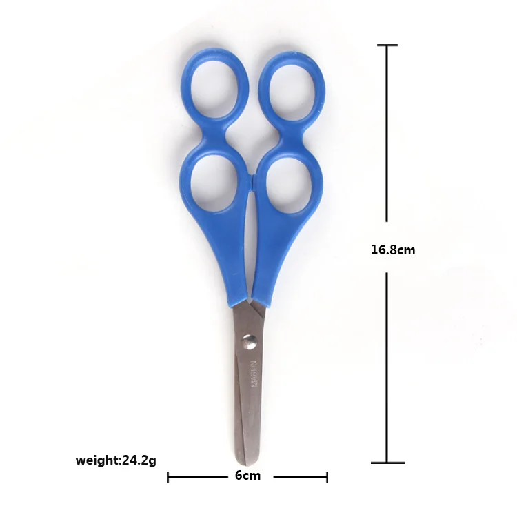 four holes handle pre-school training scissors