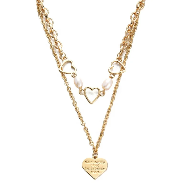 YSL Necklace Gold Multilayer Choker Jewelry for Women