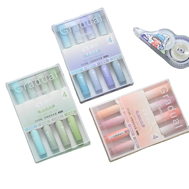 Набор хайлайтера с постепенным изменением цвета креативная косая голова для защиты глаз граффити рисование ручка рисования 4 вида цветов