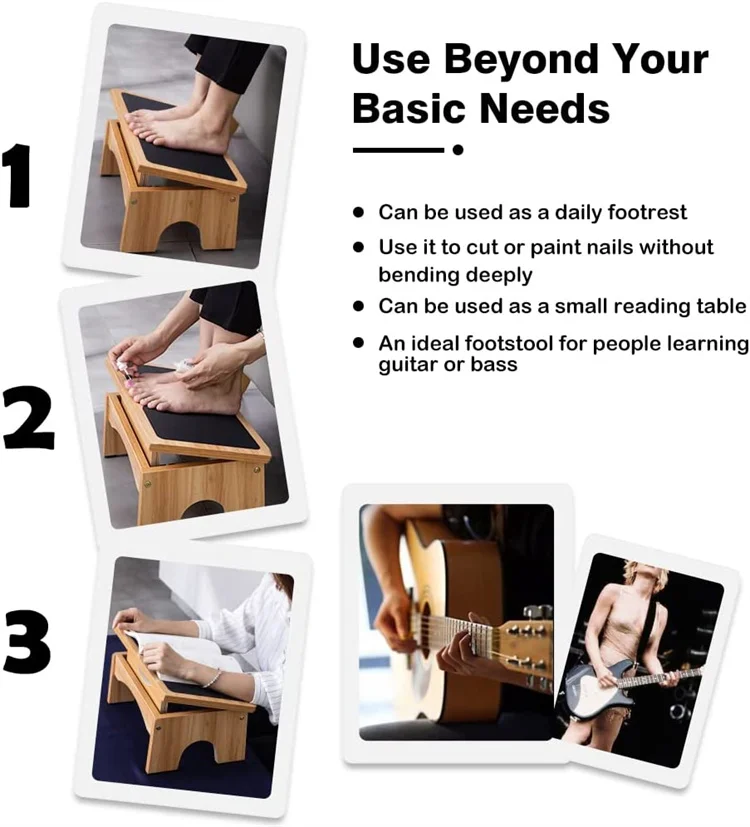 Incline Ergonomic Foot Stool Relieves Swelling One Step Stool With Non ...