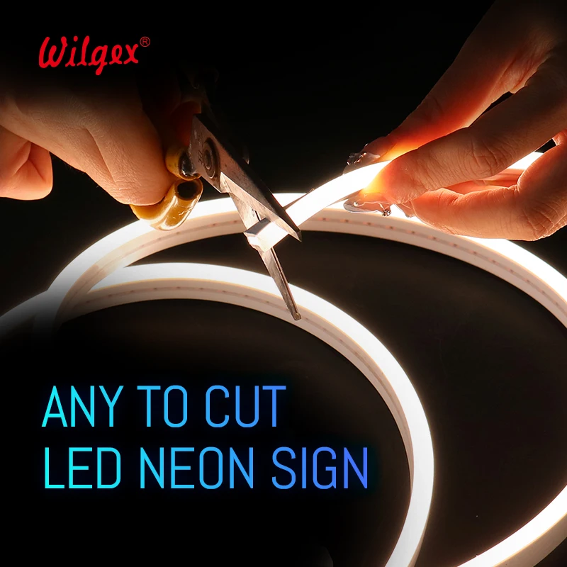 12V 24V Neon LED Flex Light - 6x12mm Ultra Thin Silicone Tube, Mono Color Strip Lights for DIY Home Bar Sign Decoration
