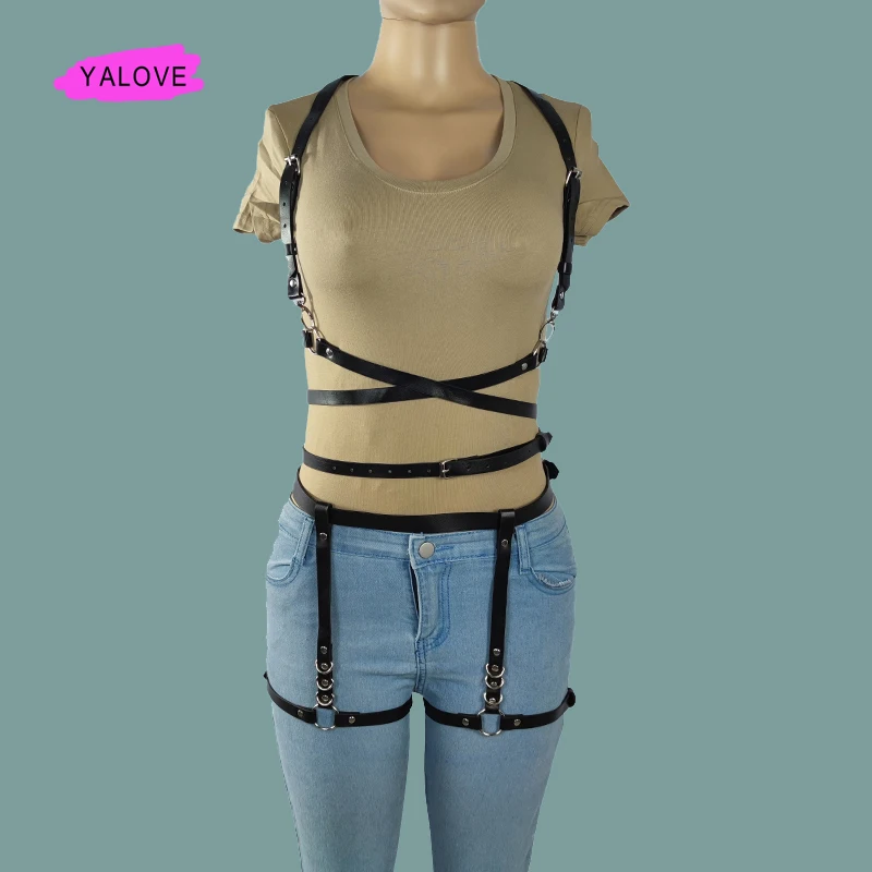 Yalove Fashion Belt Women Slimming Soft Pu Leather Japanese Bondage Suit Adult Sm Sexy