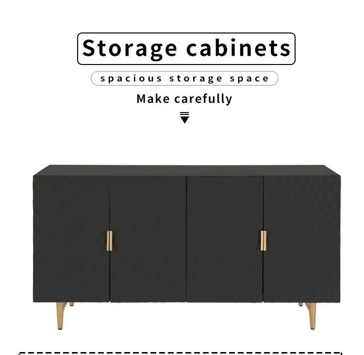 Modern Black White Living Room Buffet Sideboard Storage