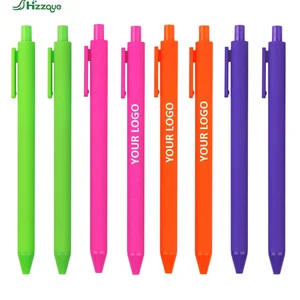 Wholesale Custom Logo 0.5mm Plastic Gel Pens Set Ballpoint Pen Design White Blue Red Purple Yellow for Promotional Advertising