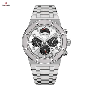 Month Week 24 Hours Miyota 9100 Automatic Multi-function Mechanical Chronograph Watch for Men with Custom logo Design
