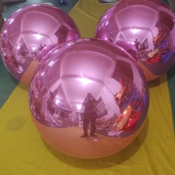 Top quality  mirror sphere Colorful Inflatable  mirror ball for advertisement decoration