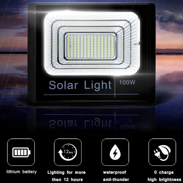 2021 LED Solar Flood Light High power Energy Saving Outdoor ip67 waterproof 25w 40w 60w 100w