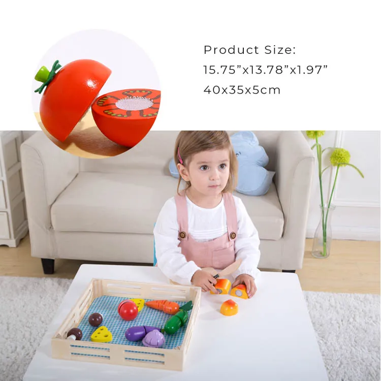 Juguete creativo de verduras de corte magnético para niños, juego