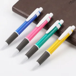 Cheap Promotion High Quality Multi Color Plastic Ball Pen with Custom Logo Office Supplies Big Plastic Click Ballpoint Pen