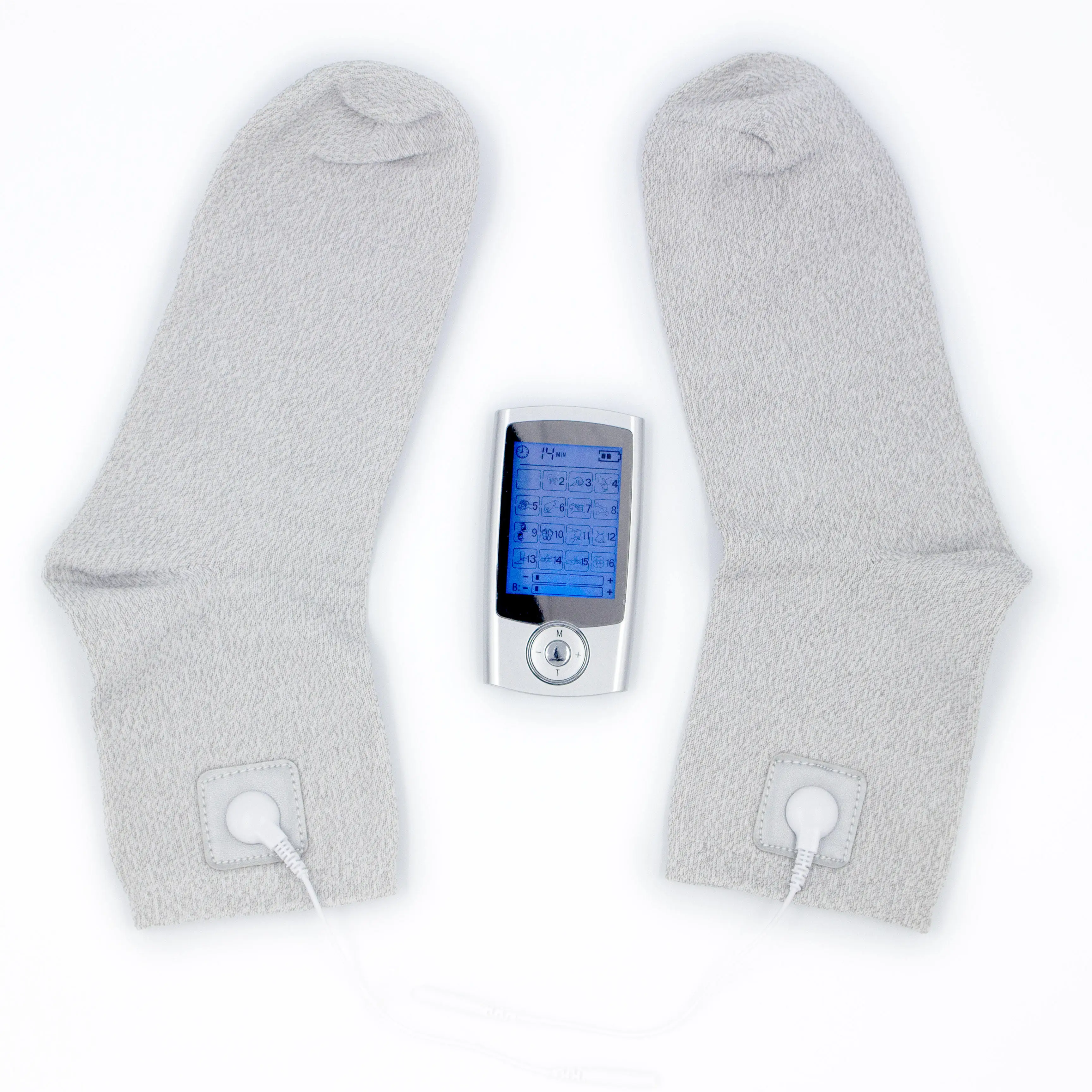 Tens Unit Conductive Foot Massager with Silver Fiber Sock for Arthritis Poor Circulation Numbness Wheelchair Accessible