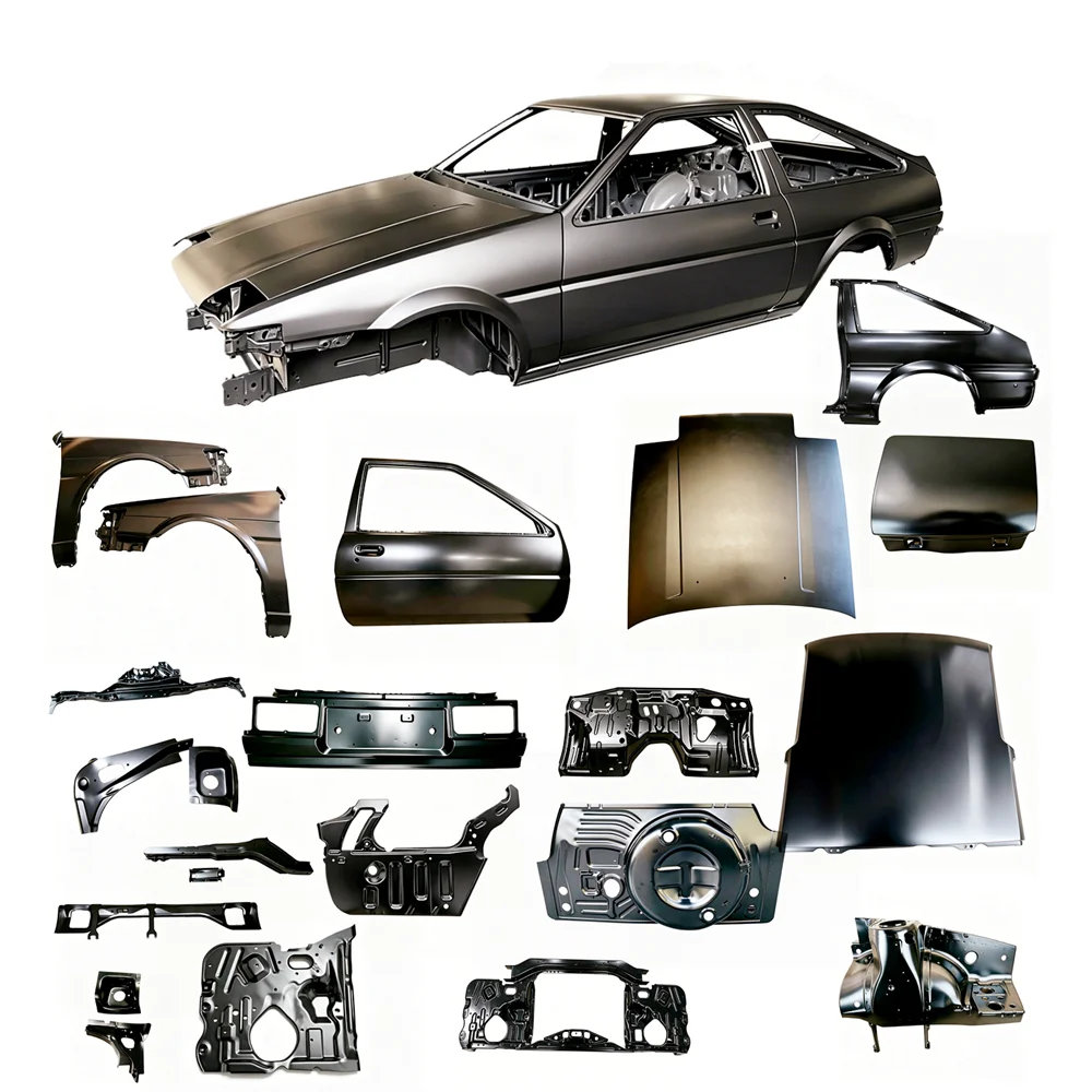 AE86 Car Hood Bonnet Fender Door Tailgate Roof Floor Body Shell Parts For Toyota Corolla Coupe GT