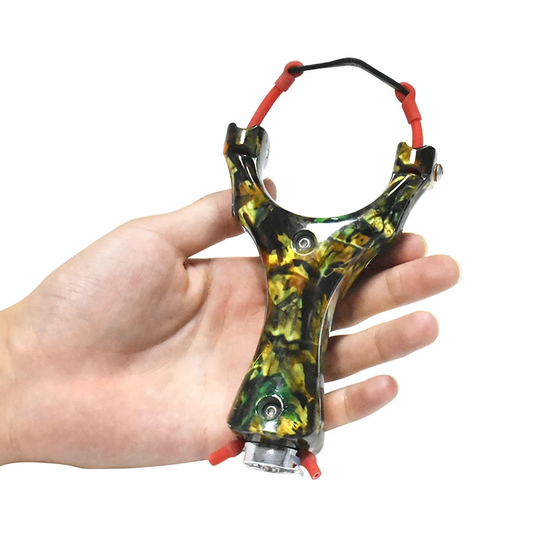 High Power Stainless Steel Slingshot with Round Rubber Band