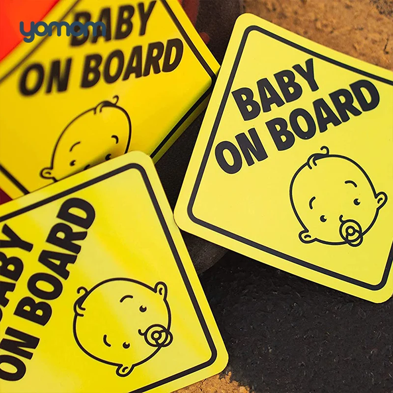 High Quality Warning Sign Car Sticker Waterproof Reflective Safety Cute