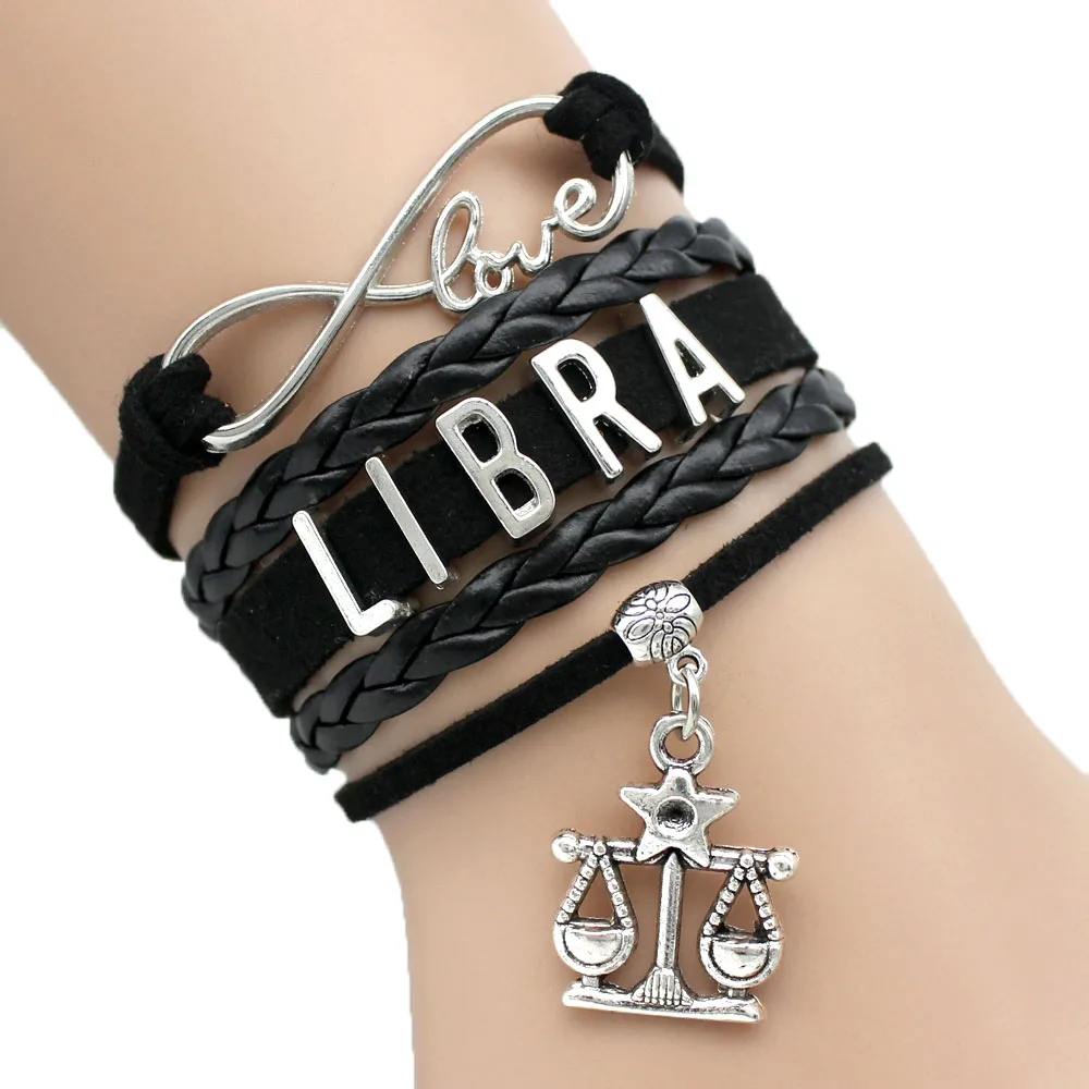 12 Bracciale costellazione Bracciale cabochon in pelle intrecciata con segno zodiacale nero Bracciale con ciondolo per gioielli da donna e da uomo – acquista a prezzi convenienti sul marketplace