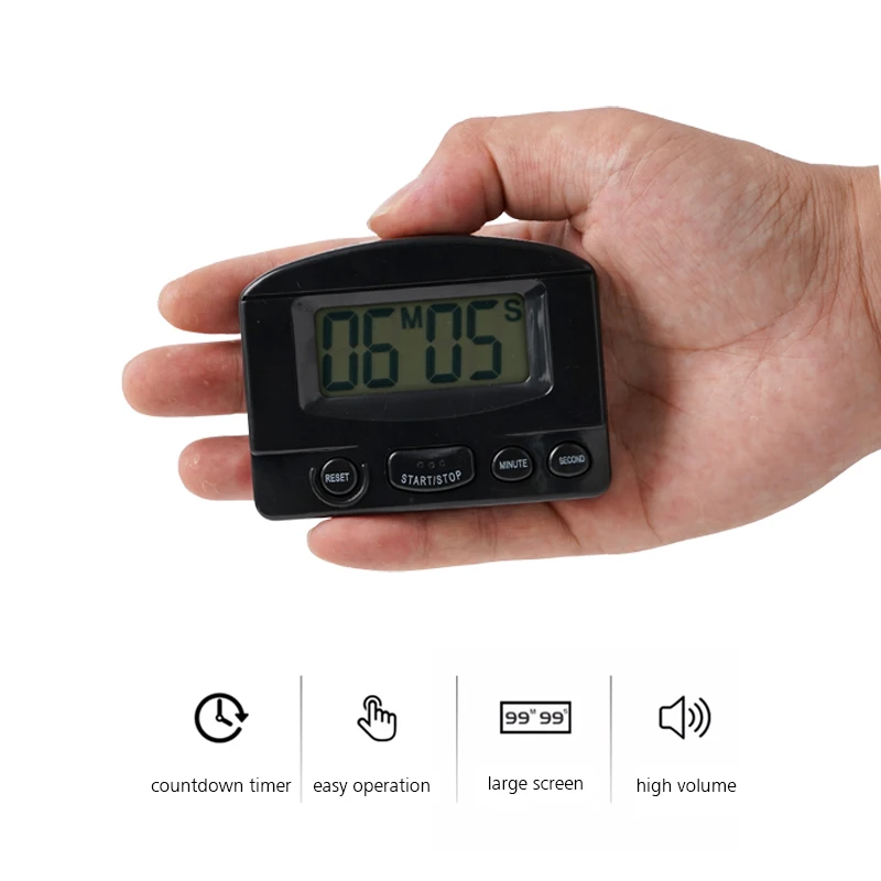 Factory Direct Sale Timer 331 Digital LCD Display 99 Minutes 59 Seconds Countdown Barbecue Cook Work Study Timer