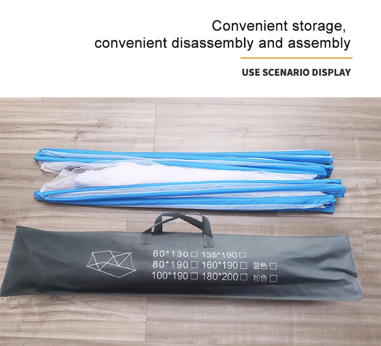 China Supplier High Quality Folding Mosquito Net baby Foldable Mosquito Netting Round Top Fabric Mesh for Double Bed